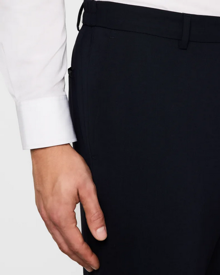 Hugo Boss Mens Slim Fit Genius Dress Pants 38 x 32 Navy Blue Stretch