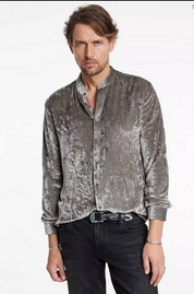 John Varvatos Mens Vigo Slim Fit Long Sleeve Button Up Shirt Large Grey