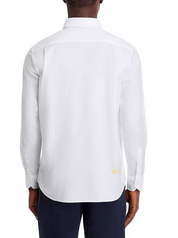 Joshua Sanders Mens Oxford Pixel Button Up Shirt White Medium