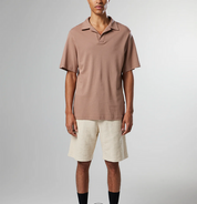 NN07 Mens Regular Fit SHort Sleeve Polo Shirt Brown Solid Large