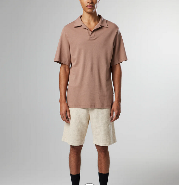 NN07 Mens Regular Fit SHort Sleeve Polo Shirt Brown Solid Large