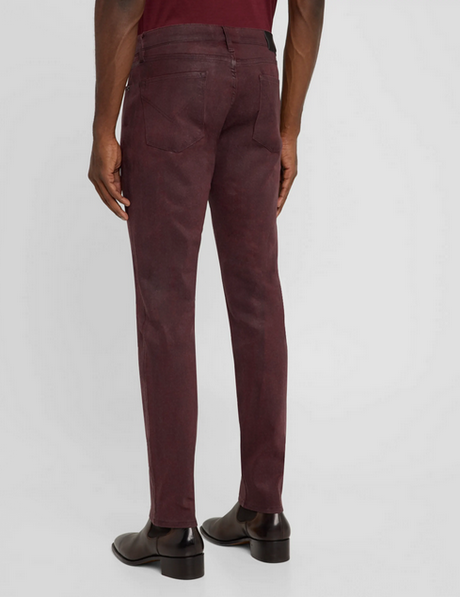 John Varvatos Men's Slim Fit Coated Denim Jeans Red 30 x 32