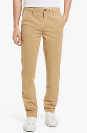 Rag & Bone Mens Slim Fit Twill Chinos Pants 30 x 32 Tan Solid