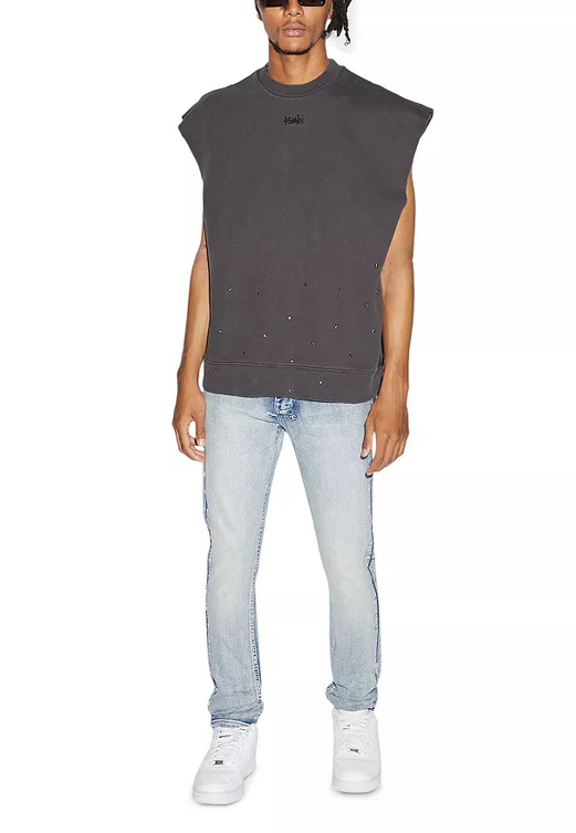 Ksubi Chitch Mens Slim Fit Punk Metalik Denim Jeans Blue 38 x 34