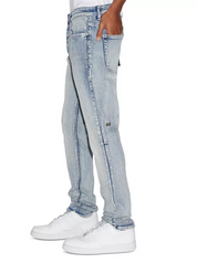 Ksubi Chitch Mens Slim Fit Punk Metalik Denim Jeans Blue 38 x 34