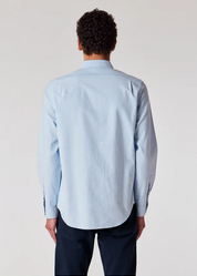 PS Paul Smith Mens Organic Cotton Stripe Zebra Button Up Shirt Blue Medium