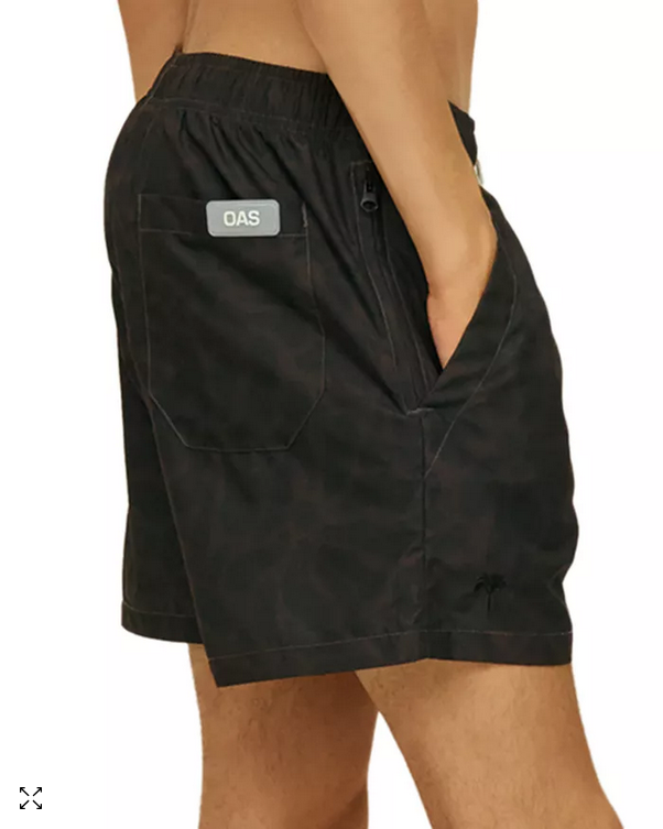 Oas Blossom Mens 4.3" Swim Shorts Brown XL