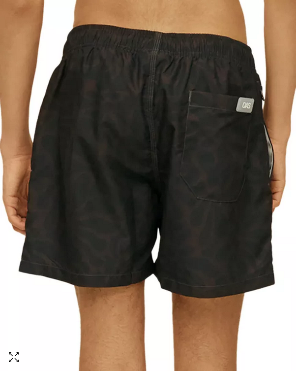 Oas Blossom Mens 4.3" Swim Shorts Brown XXL