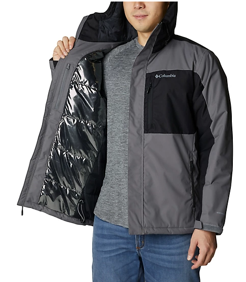 Columbia Mens Casual Tipton Peak II Insulated Jacket Medium Grey Black