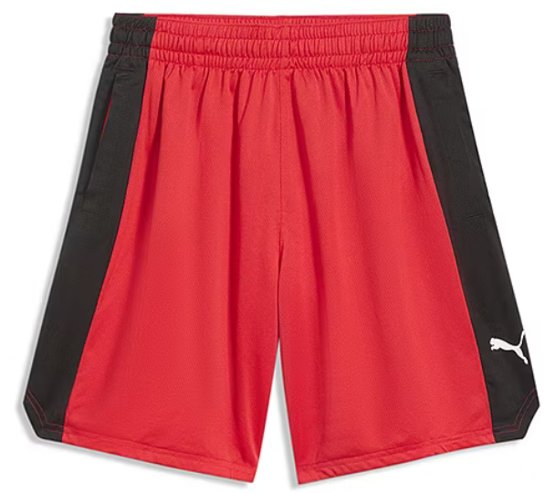 PUMA Mens Regular fit Basketball Shorts XXL / 10 Red Solid