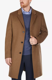 Lauren Ralph Lauren Mens Pure Cashmere Classic fit Overcoat Coat 38 S Brown