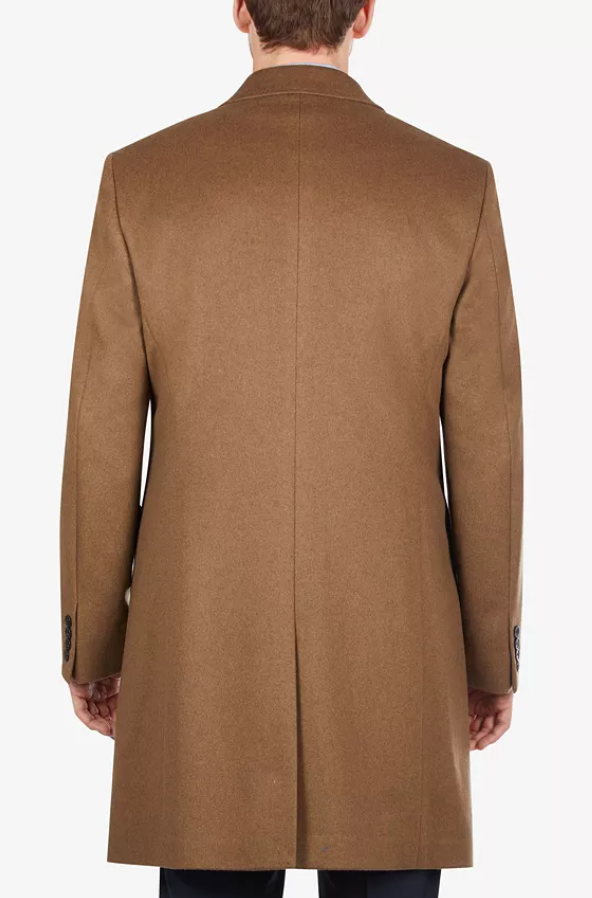 Lauren Ralph Lauren Mens Pure Cashmere Classic fit Overcoat Coat 38 S Brown