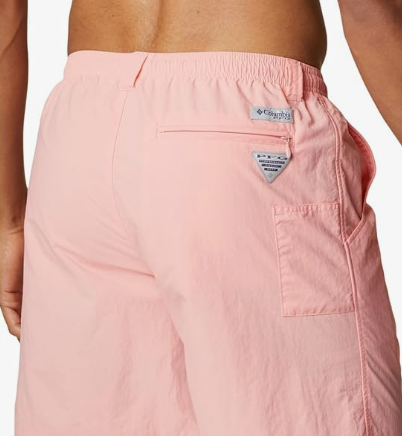 Columbia Mens Regular fit Swim Trunks Swimwear Medium / 8 Pink Solid