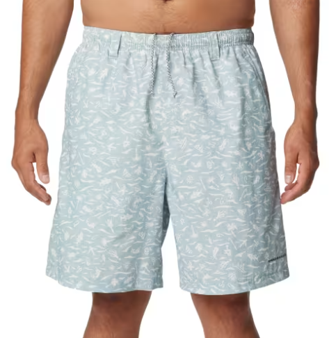 Columbia Mens Regular fit Swim Trunks Swimwear Large / 6 Grey White