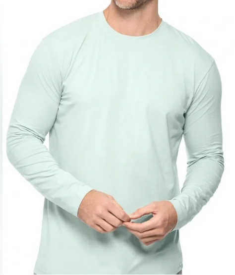 Alfani Men Regular fit Long Sleeve T-Shirt Shirt XXXL Blue Solid
