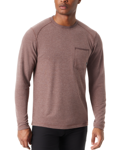 Bass Outdoor Men Regular fit Long Sleeve T-Shirt Shirt Medium Brown Solid