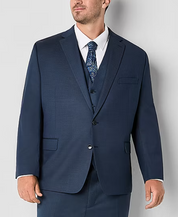 Shaquille O'Neal Mens Classic fit Sport Coat Blazer 54 L Blue Solid