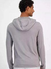Michael Kors Men Regular fit Long Sleeve Hoodie Sweatshirt XXL Grey Solid