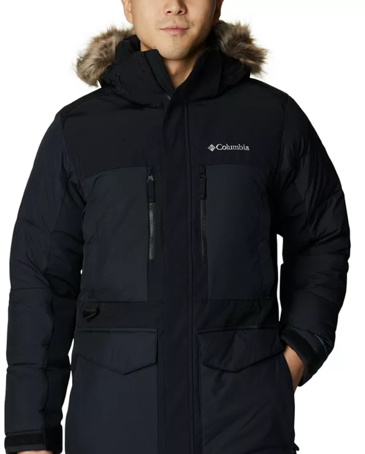 Columbia Mens Parka Coat XXL Black Solid