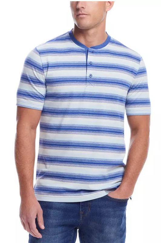 Weatherproof Vintage Men Regular fit Short Sleeve T-Shirt Shirt XXL Blue