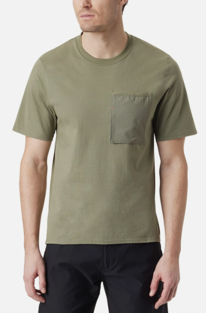 Bass Outdoor Men Regular fit Short Sleeve T-Shirt Shirt Medium Green Solid