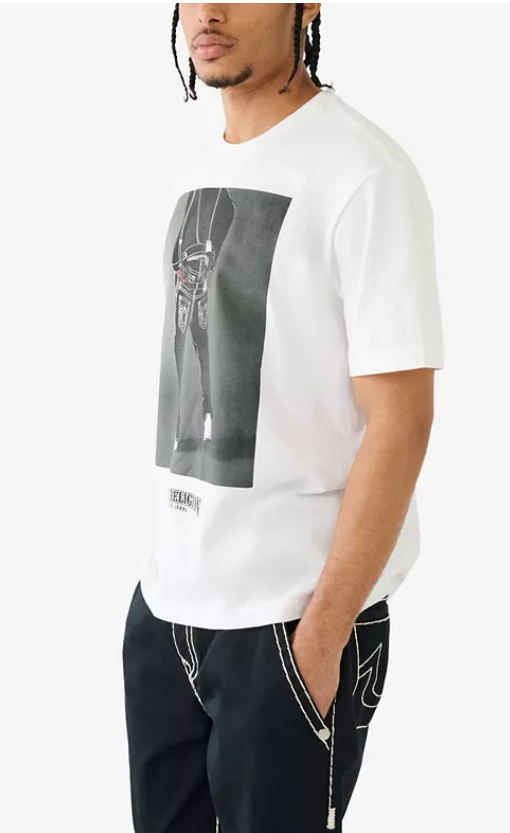 True Religion Men Relaxed fit Short Sleeve T-Shirt Shirt XL White Solid
