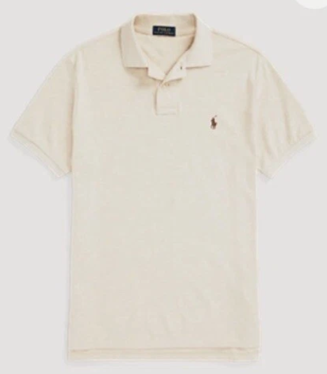Polo Ralph Lauren Mens Classic fit Short Sleeve Polo Shirt XXL Beige