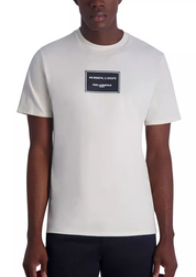 Karl Lagerfeld Mens Regular fit Short Sleeve T-Shirt Shirt Medium Beige Solid