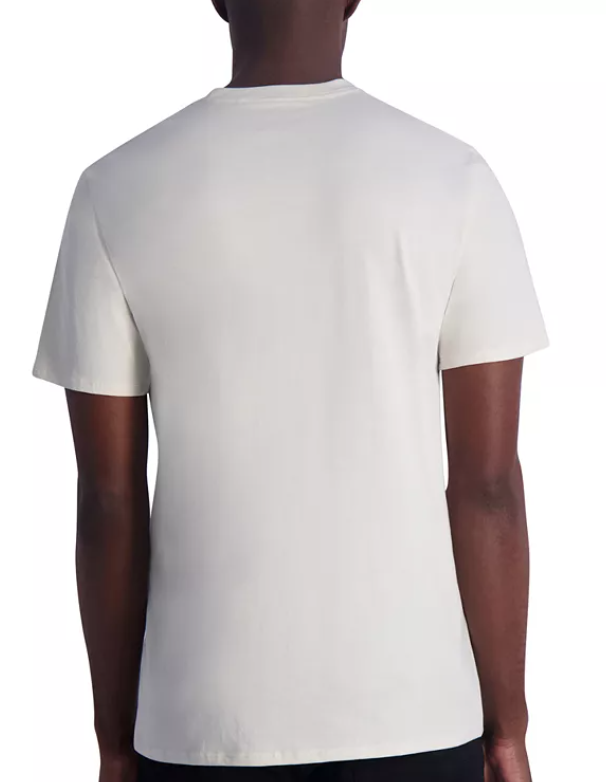 Karl Lagerfeld Mens Regular fit Short Sleeve T-Shirt Shirt Medium Beige Solid