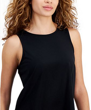 ID Ideology Womens Regular fit Sleeveless Tank Top Shirt Large Black Solid