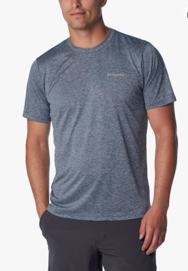 Columbia Mens Regular fit Short Sleeve T-Shirt Shirt XL Blue Solid