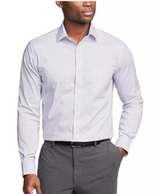 Van Heusen Mens Regular fit Dress Shirt Large 16-16.5 32-33 Light Purple Plaid
