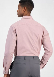 Alfani Mens Slim fit Dress Shirt Large 16-16.5 32-33 Pink