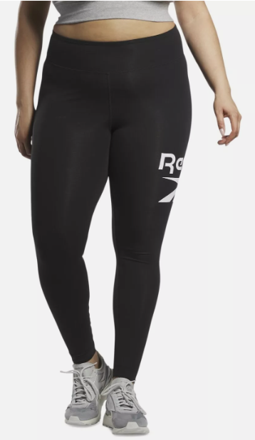 Reebok Womens  fit Athletic Leggings 3X /  Black Solid