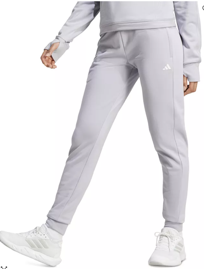 Adidas Women Athletic fit Joggers Fleece Pants XS / 31 Grey Moisture Wicking