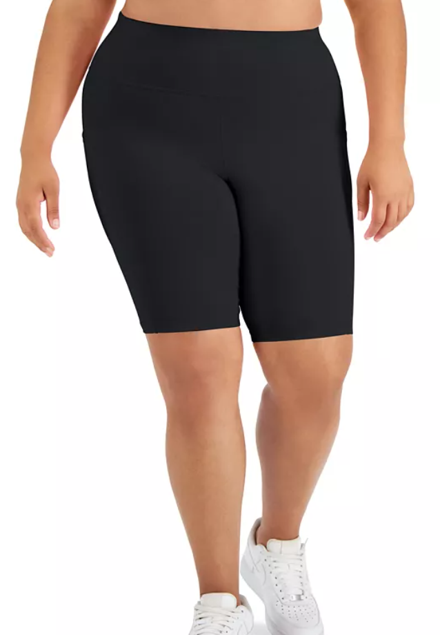 ID Ideology Women Regular fit Athletic Shorts 3X  Black Solid Quick Dry