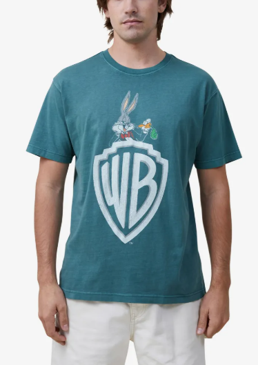 Cotton On Men  fit Short Sleeve T-Shirt Shirt Large Green Solid