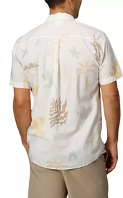 Reef Men Regular fit Short Sleeve Button-Up Shirt Medium White