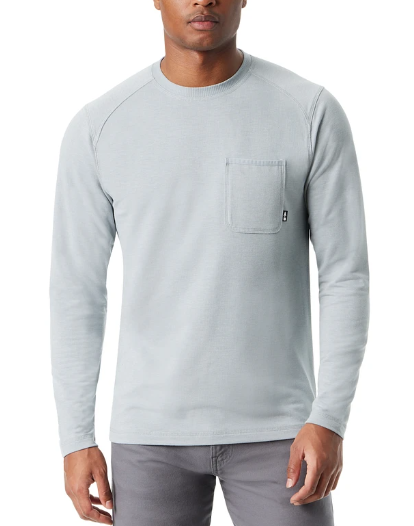 BASS OUTDOOR Men Regular fit Long Sleeve T-Shirt Shirt XL Light Grey Solid