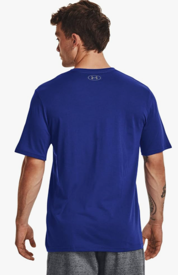 Under Armour Men Regular fit Short Sleeve T-Shirt Shirt Large Blue Solid