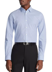 Michael Kors Mens Slim fit Dress Shirt Medium 15-15.5 32-33 Blue