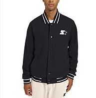 Starter Mens Jacket Coat Medium Black Solid