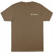 Columbia Men Regular fit Short Sleeve T-Shirt Shirt Medium Brown Solid