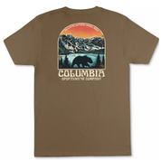 Columbia Men Regular fit Short Sleeve T-Shirt Shirt Medium Brown Solid