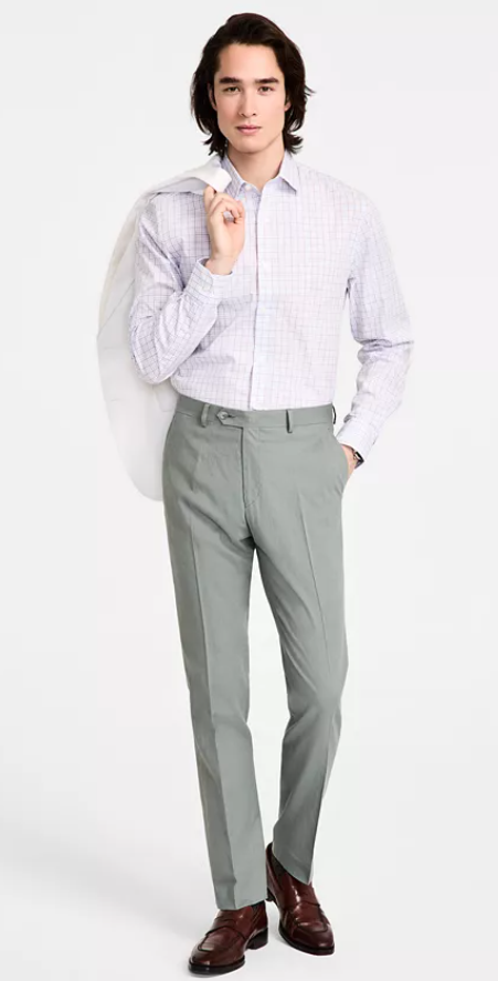 Tommy Hilfiger Men Modern fit Dress Pants Pants 40 / 34 Green Solid