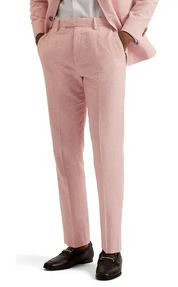 Ted Baker Men Slim fit Linen Dress Pants 36 / 30 Pink