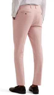 Ted Baker Men Slim fit Linen Dress Pants 36 / 30 Pink