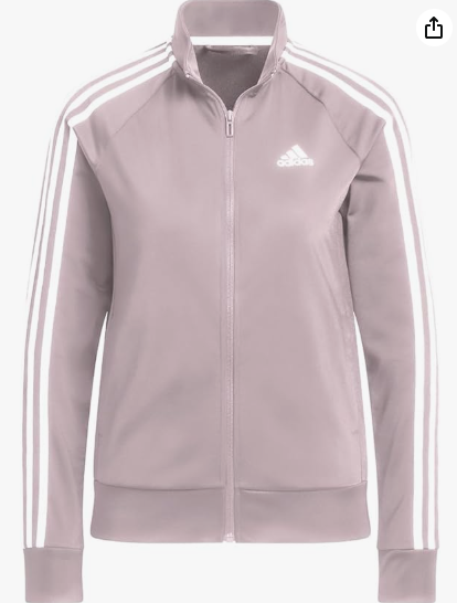 Adidas Women Track Jacket Sweatshirt 2X Purple Solid