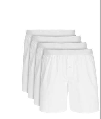 Club Room Men's 4 Pack White Cotton Boxers Small Boxer Shorts Underwear