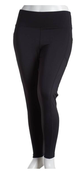 Calvin Klein Womens  fit Athletic Leggings 3X Black Solid